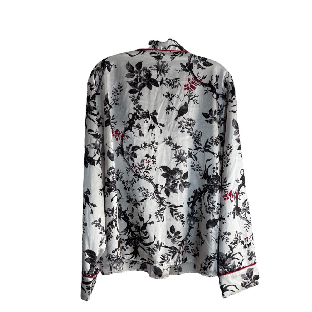 LILAC & LOUDEN Floral Print Pajama Set - Black / White / Red Size XL -- GORGEOUS - Picture 5 of 8